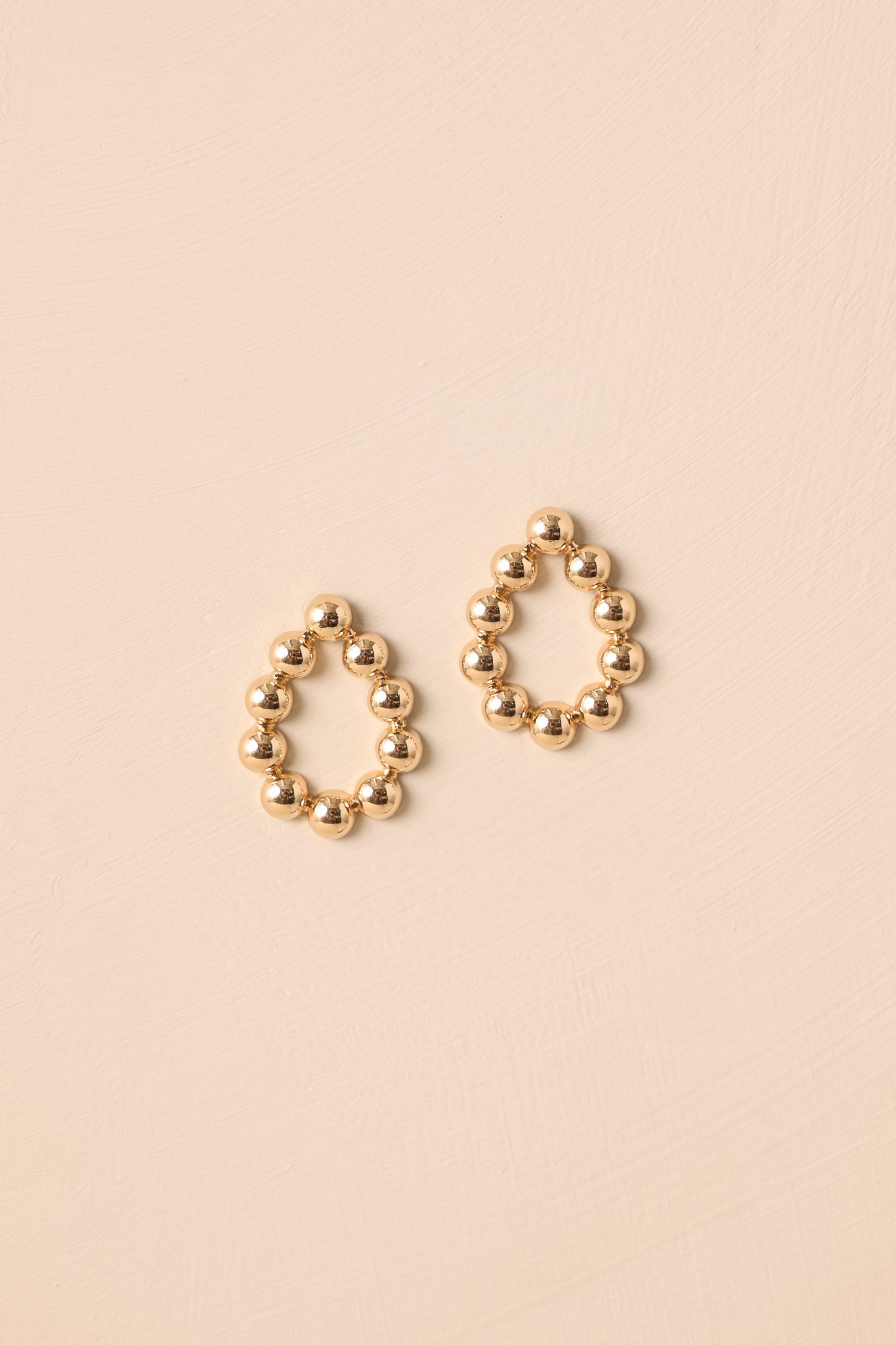 Right As Rain Gold Textured Open Teardrop Earrings
