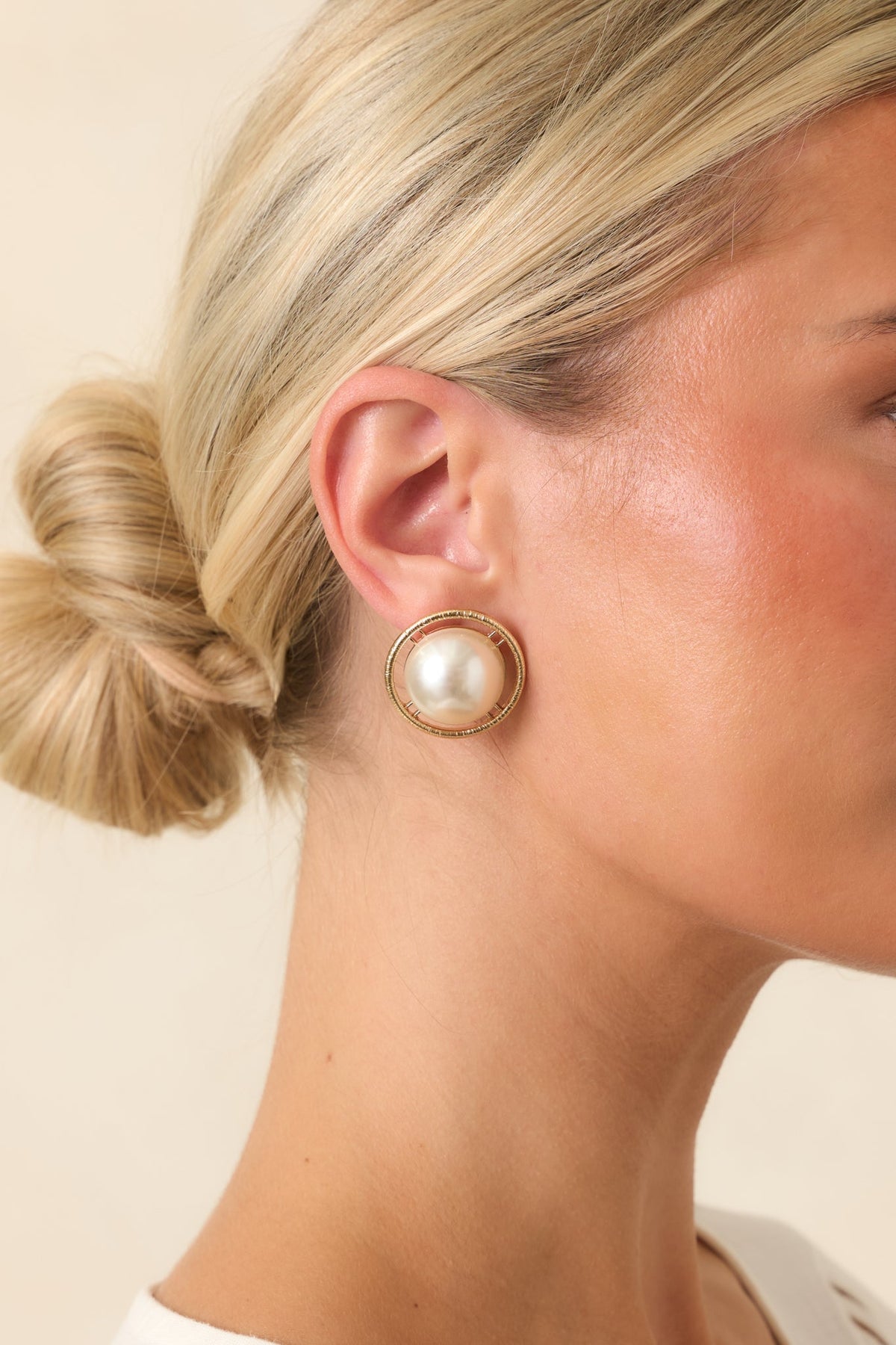 You Had Me at Halo Gold & Pearl Earrings