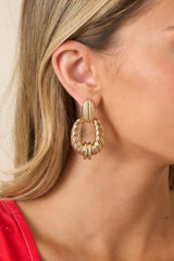 Finally My Time Gold Earrings