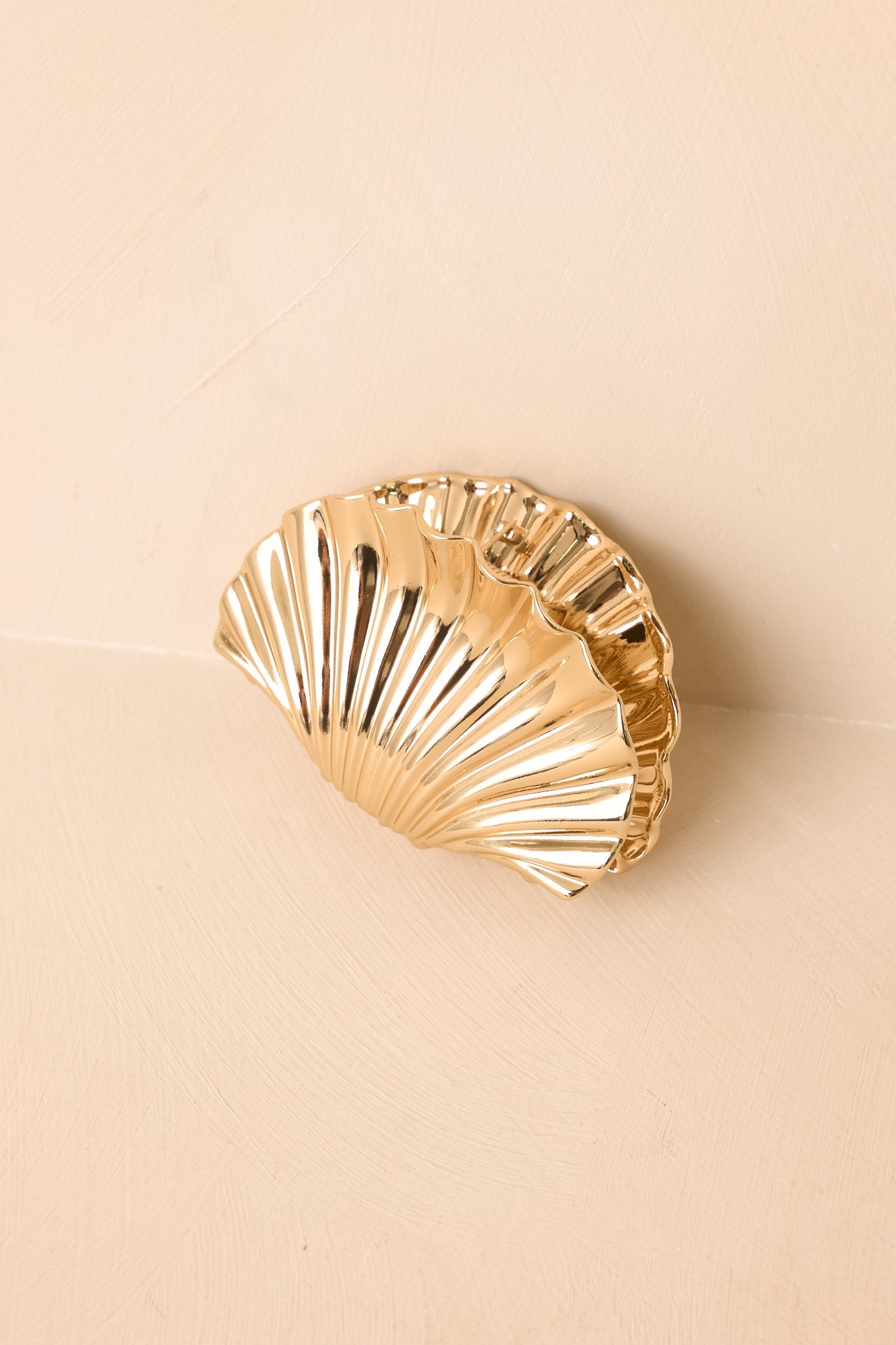 Siren's Touch Gold Polished Shell Claw Hair Clip