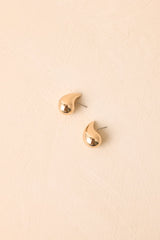 The Rest Was History Gold Teardrop Earrings