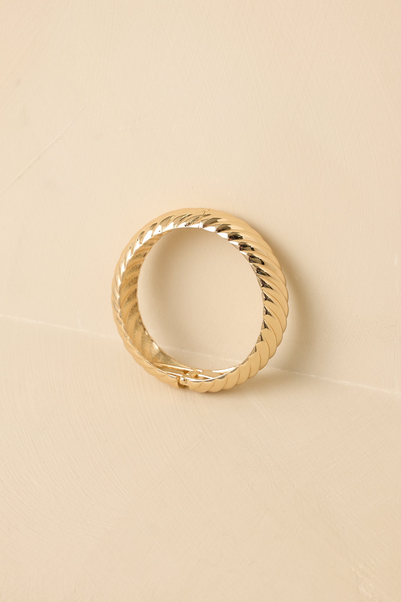 Plot Twist Gold Textured Bangle Bracelet