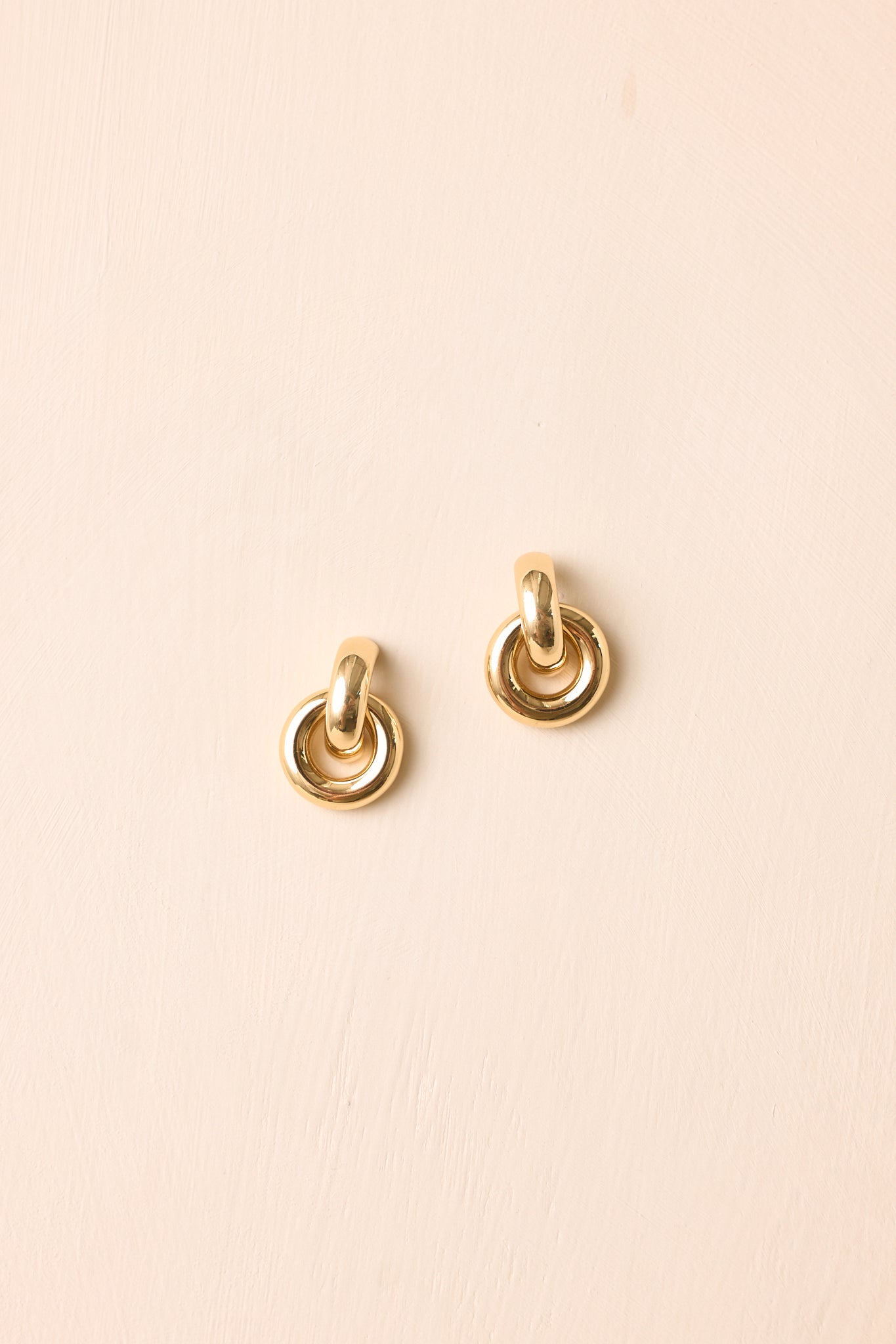 Around We Go Gold Ring Drop Earrings