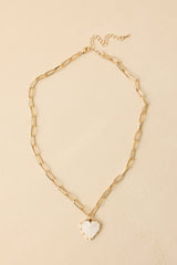 Chasing My Dreams Gold Textured Heart Necklace