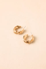 Wrapped Around You Gold Twist Hoop Earrings