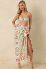 MINKPINK Soleil Green Stripe Mermaid Sarong