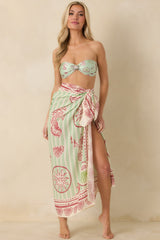 MINKPINK Soleil Green Stripe Mermaid Sarong