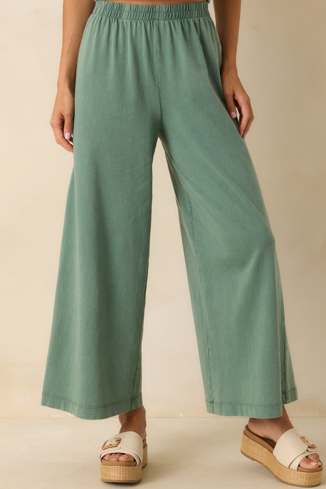 Z Supply Hunter Green Cotton Scout Jersey Pants