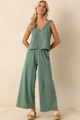 Z Supply Hunter Green Cotton Scout Jersey Pants
