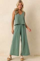 Z Supply Hunter Green Cotton Scout Jersey Pants