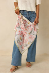 Stay With Me Green Multi Floral Print Scarf