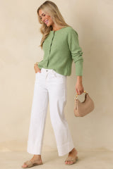 Z Supply Appletini Green Medina Rib Cardi