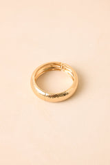 Hold On to Me Gold Hammered Hinged Cuff Bracelet