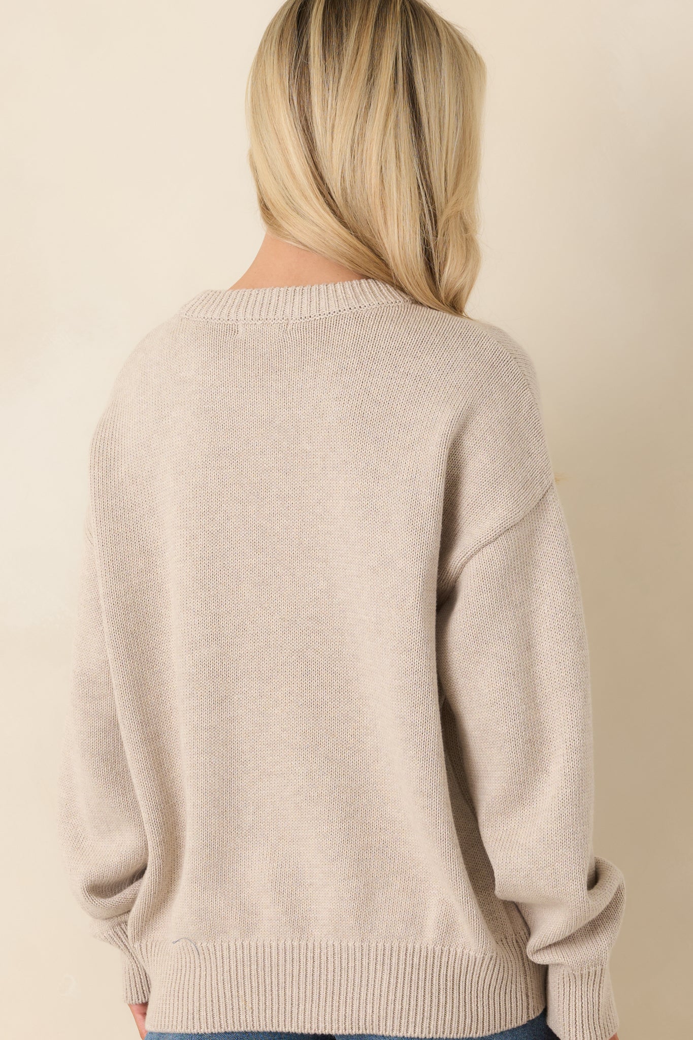 Z Supply Natural Heather Cotton Boyfriend Beach Sweater