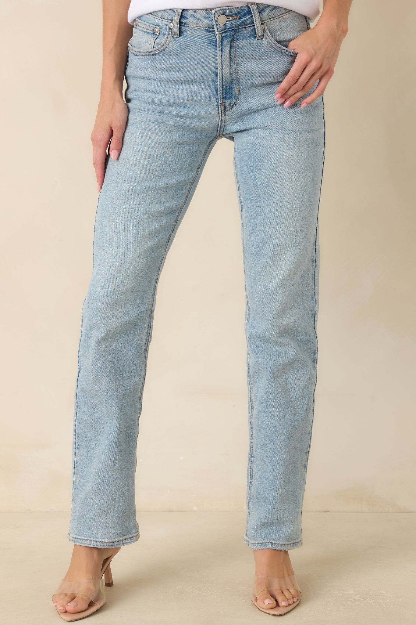 Dusk Enchantment Light Wash Straight Leg Jeans