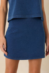 Z Supply Gail Indigo Cotton Jersey Mini Skirt