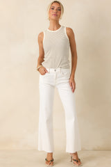 In The Countryside White Straight Leg Jeans