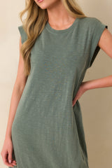 Z Supply Hunter Green Cotton Calabasas Midi Dress