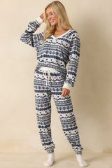 Z Supply Vanilla Ice Twilight Fairisle Jogger Pajama Pants