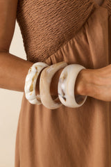 Favorite Thing Lately Natural Marbled Bangle Bracelet Set