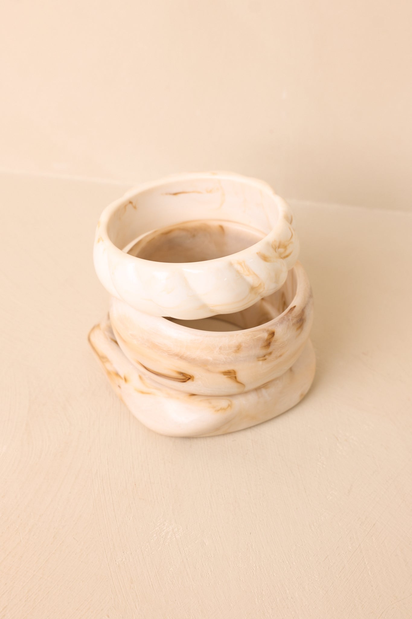 Favorite Thing Lately Natural Marbled Bangle Bracelet Set