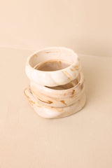 Favorite Thing Lately Natural Marbled Bangle Bracelet Set