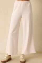 Z Supply Ivory Scout Knit Wide Leg Pants