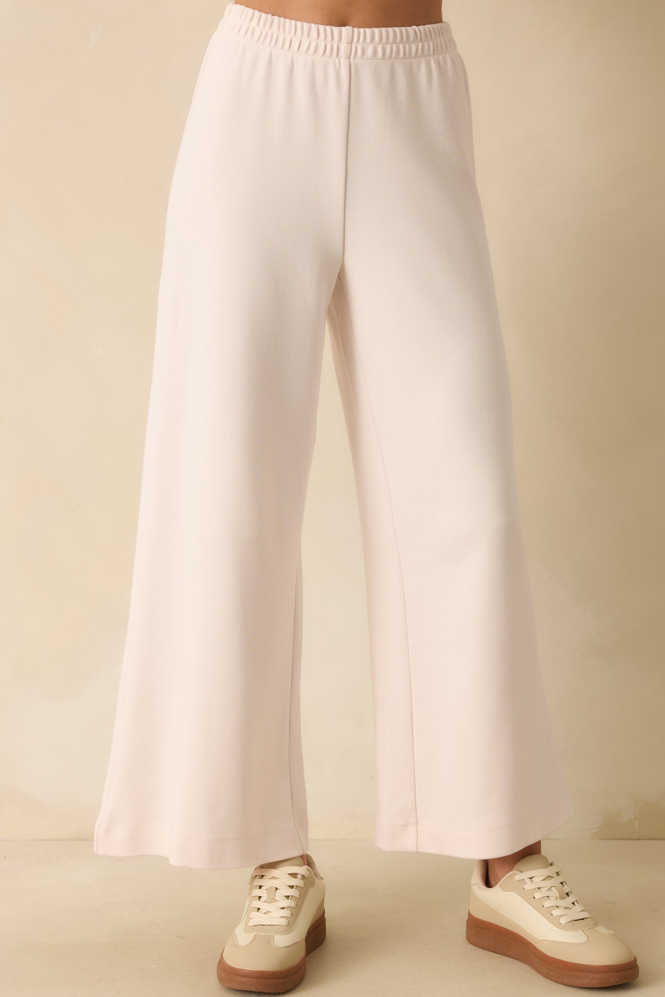 Z Supply Ivory Scout Knit Wide Leg Pants