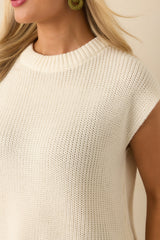 Staple The Label Ivory Quincey Knit Tank