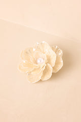 Statement in Bloom Ivory Pearl Floral Clip & Brooch