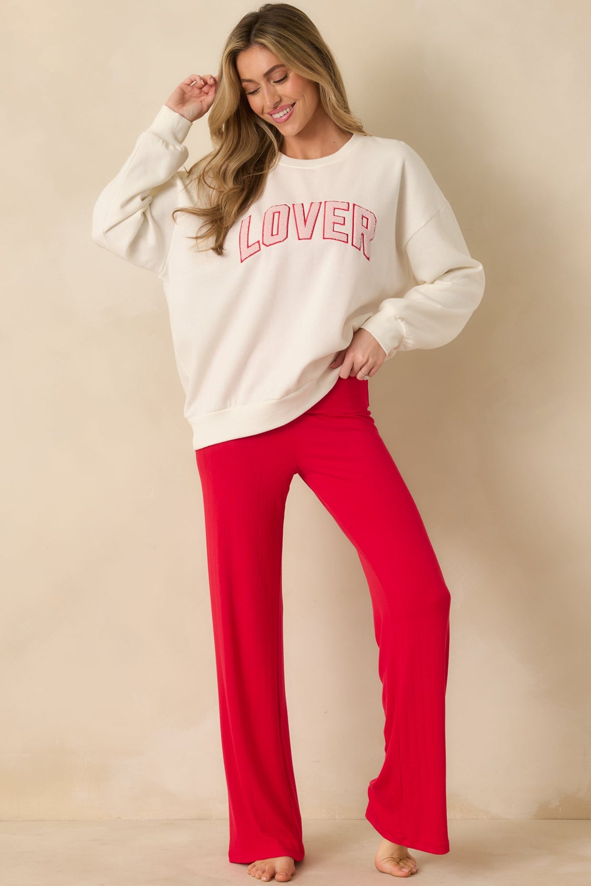 Z Supply Ivory Oversized Lover Sweatshirt