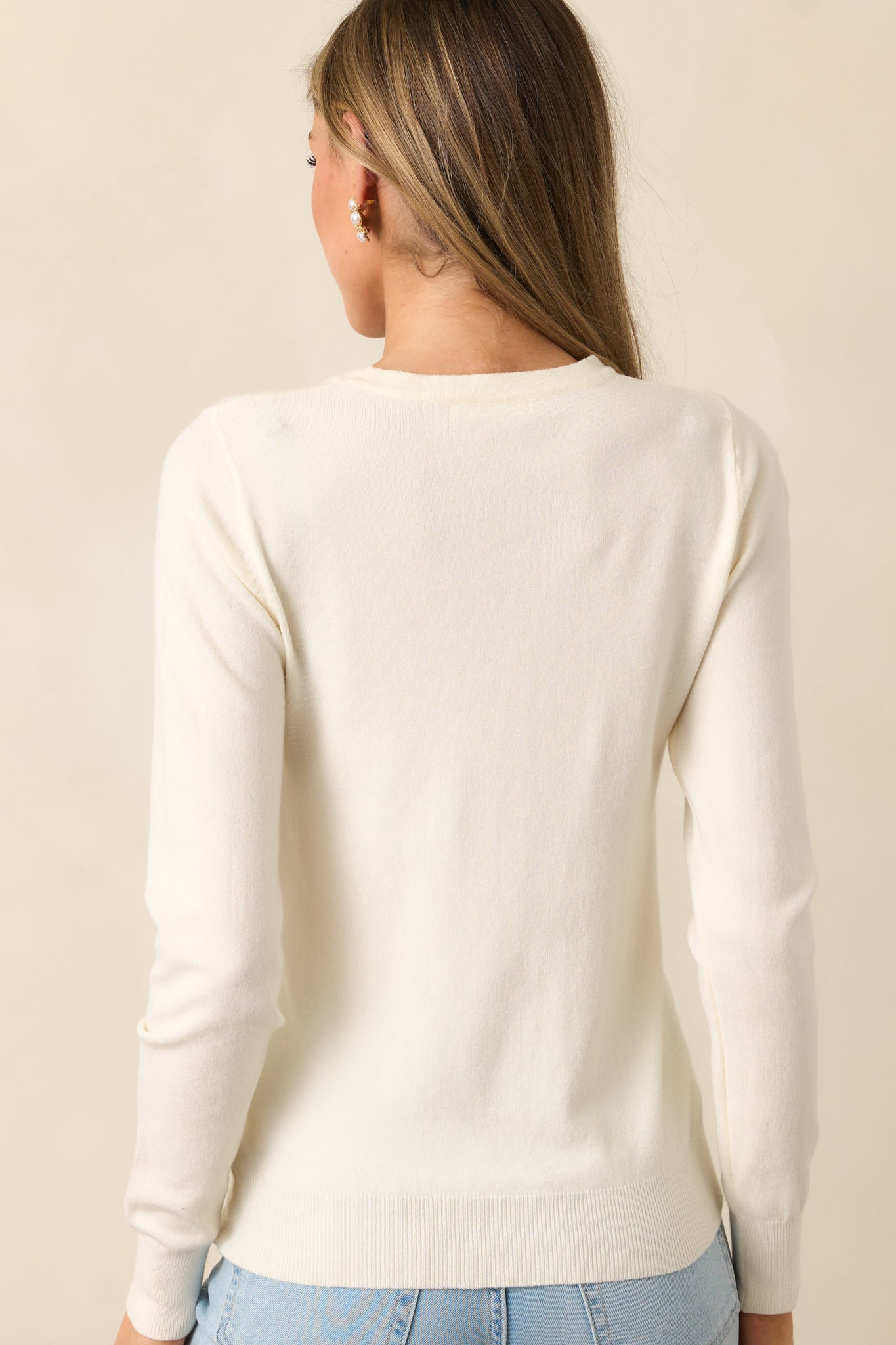 Wherever You Are Ivory Knit Sweater