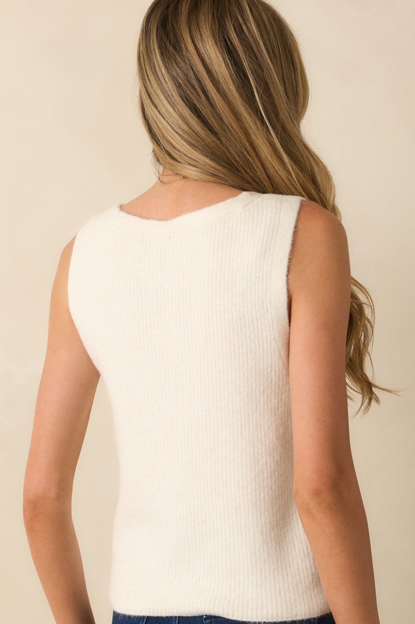 Z Supply Ivory Knit Bryce Sweater Vest
