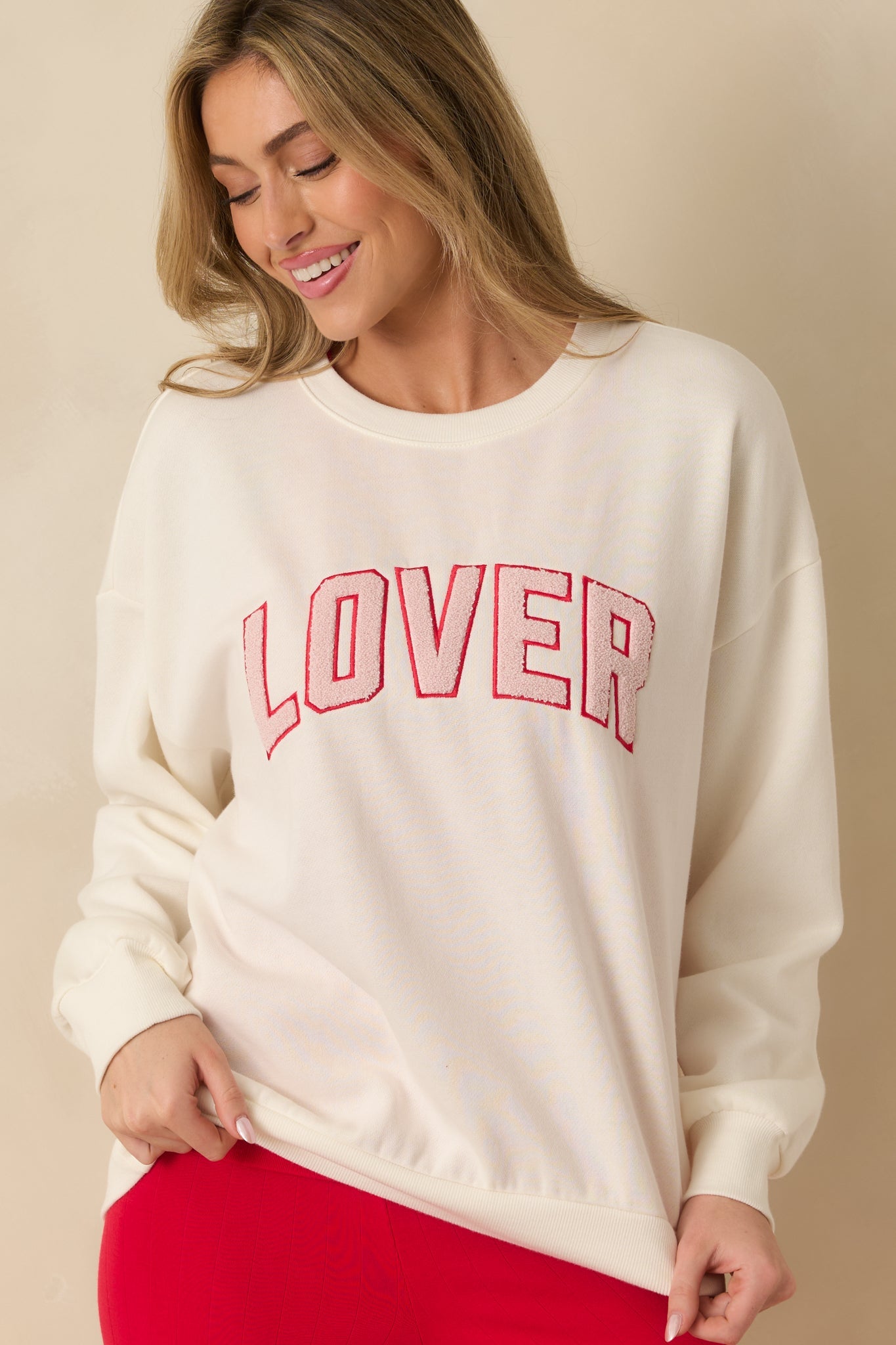 Z Supply Ivory Oversized Lover Sweatshirt