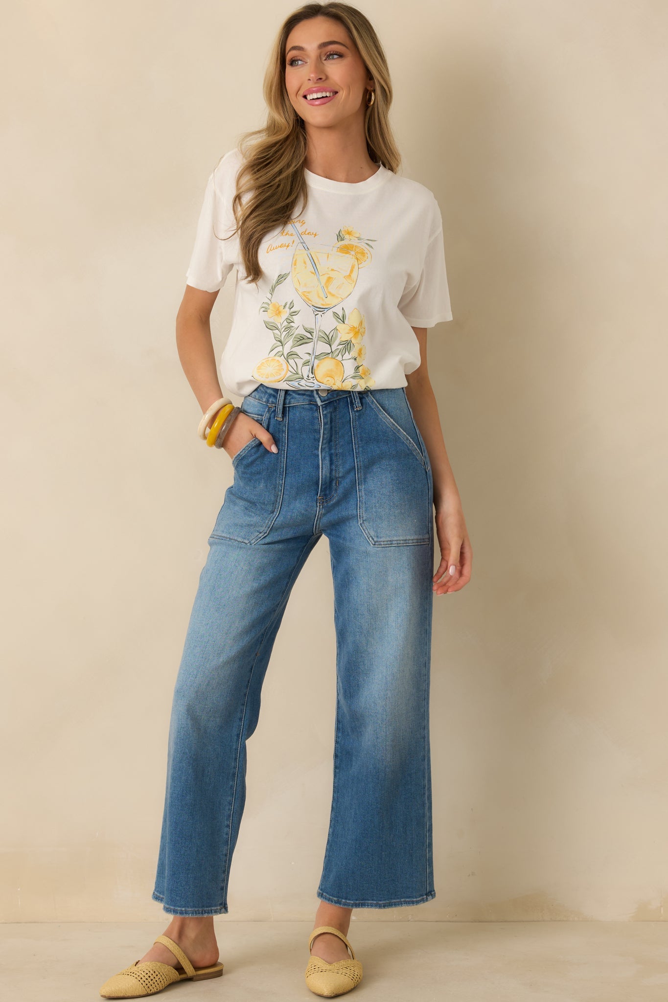 Z Supply White Spritz Boyfriend Tee