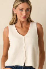 Z Supply Ivory Knit Bryce Sweater Vest