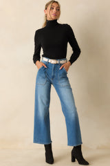 Something Amazing Medium Wash Wide Leg Jeans