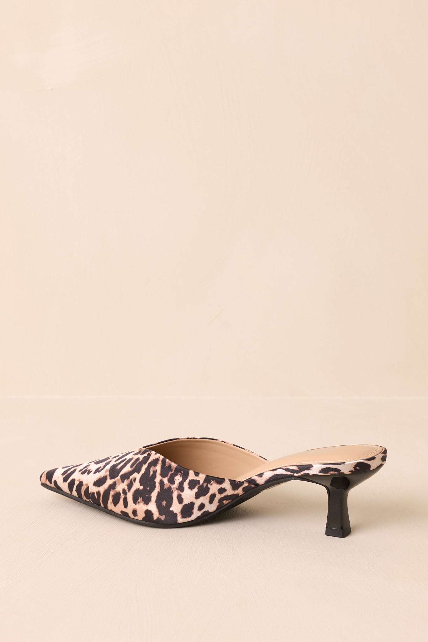 Wild Is the Wind Leopard Print Pointed Toe Kitten Heels
