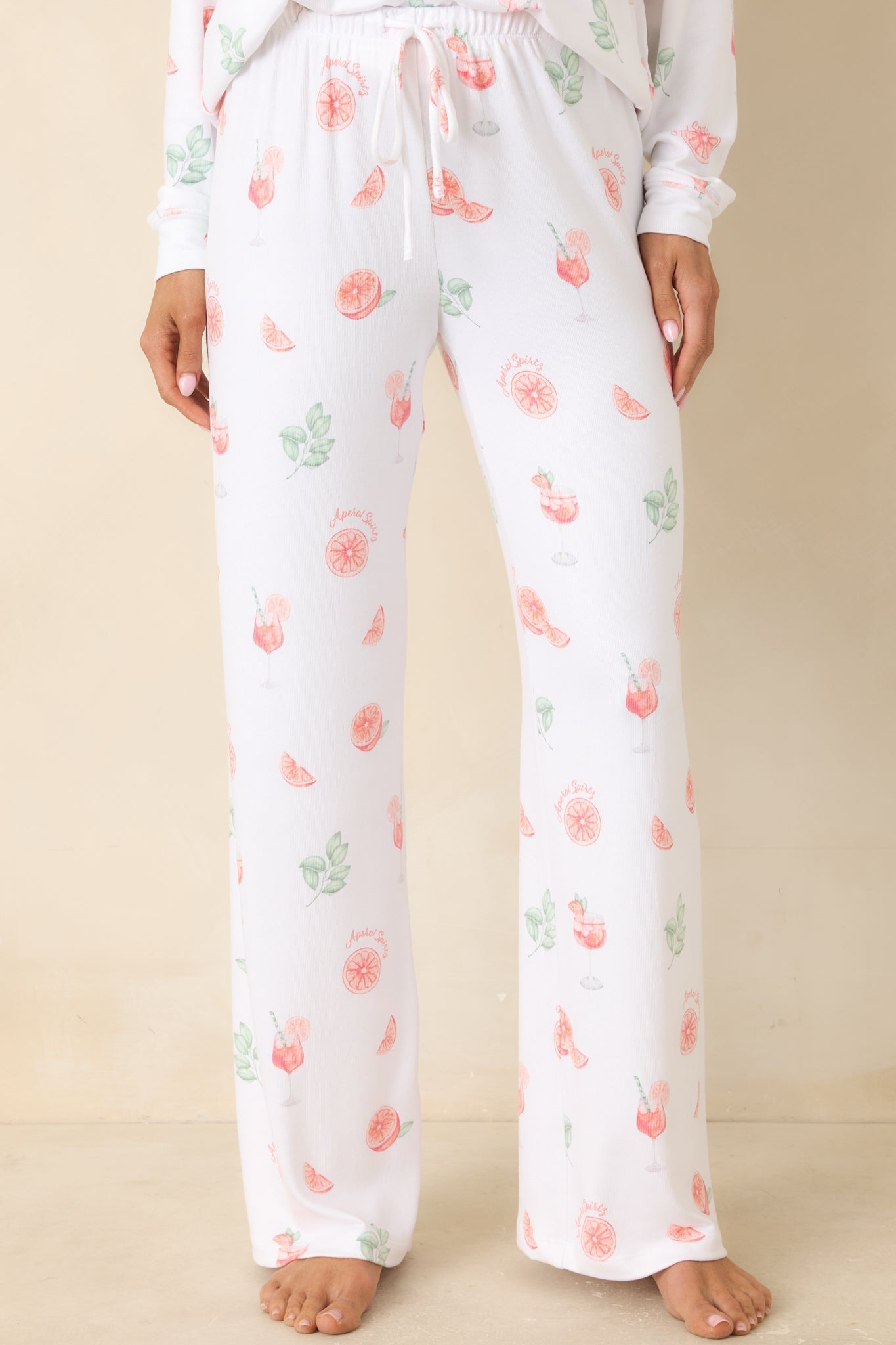 Z Supply So Sweet White Spritz Pajama Pants