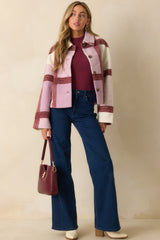FRNCH Lilac Plaid Galea Jacket