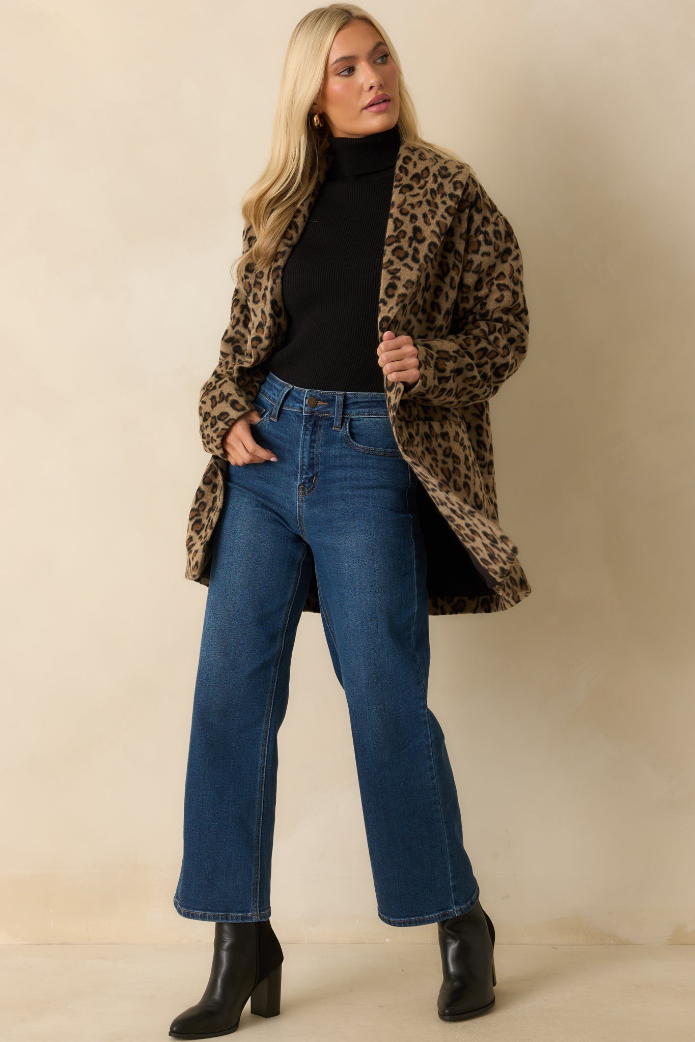 Z Supply Tan Lennon Leopard Coat