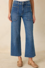 On Your Way Medium Wash Utility Jeans
