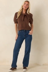 The Daily Edit Dark Wash Straight Leg Jeans