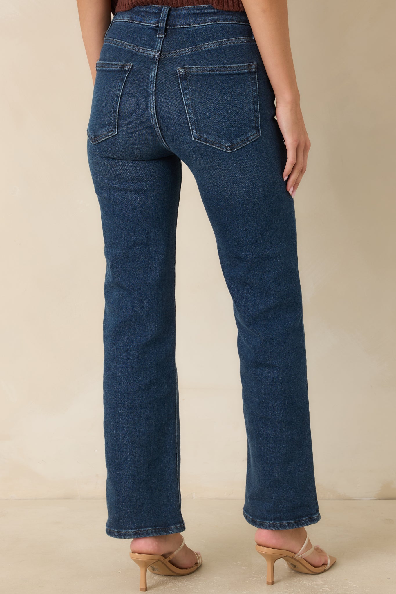 The Daily Edit Dark Wash Straight Leg Jeans