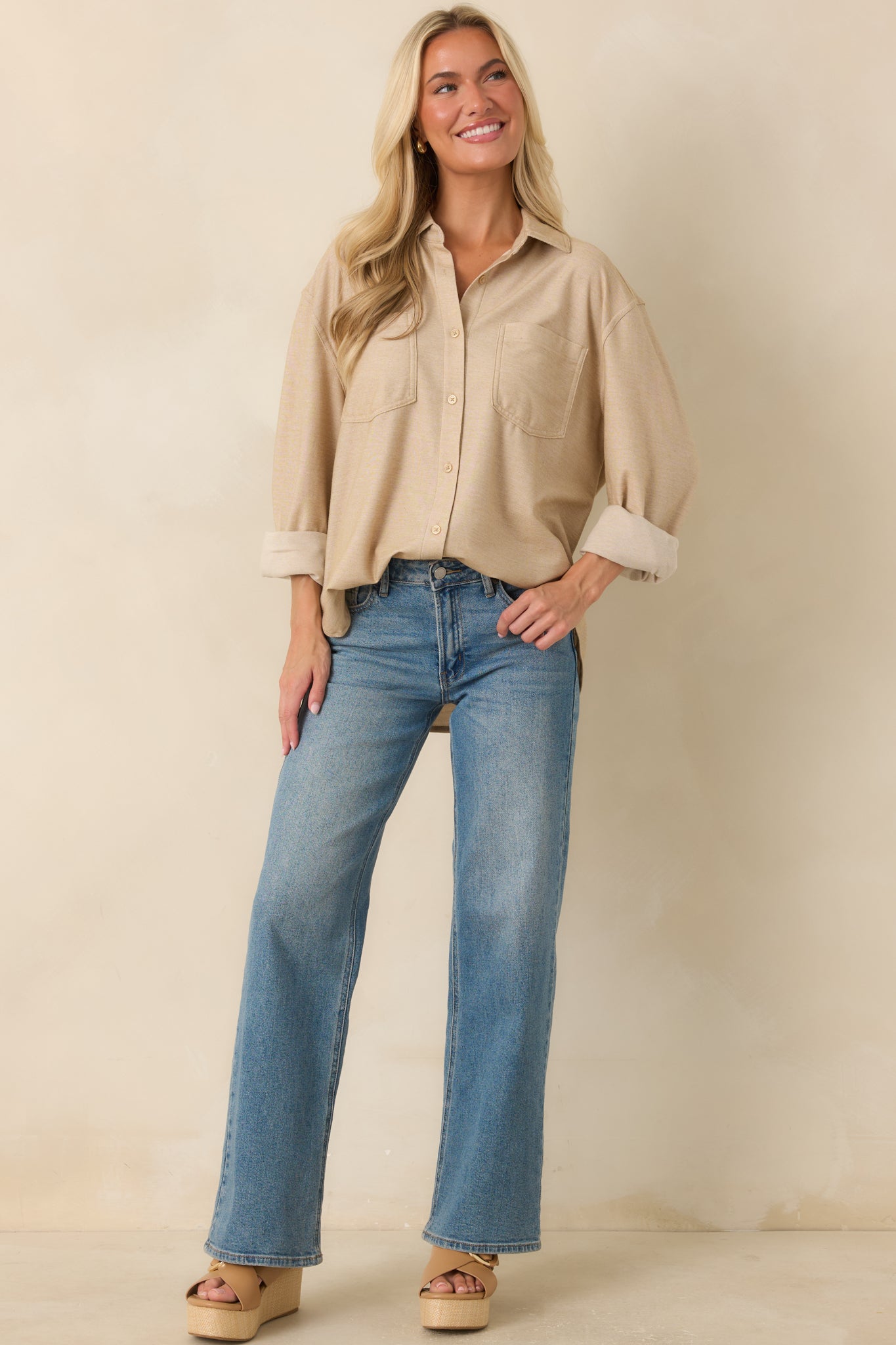Day Dreaming Medium Wash Wide Leg Jeans