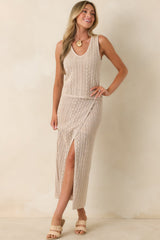 Z Supply Glimmer Gold Metallic Pointelle Knit Tank