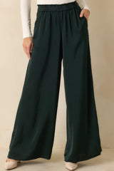 Z Supply Isolde Garland Green Satin Pants
