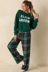 Z Supply Mistletoe Green Festive Holiday Sweatshirt
