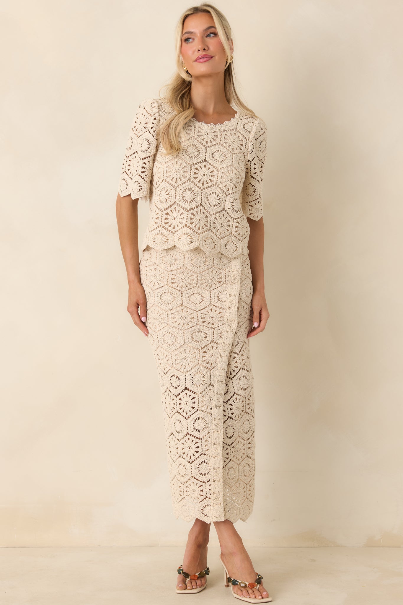 Z Supply Natural Raquel Lace Skirt