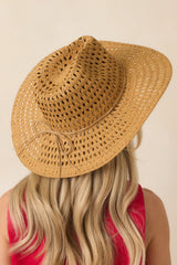 Not My First Rodeo Tan Woven Cowboy Hat